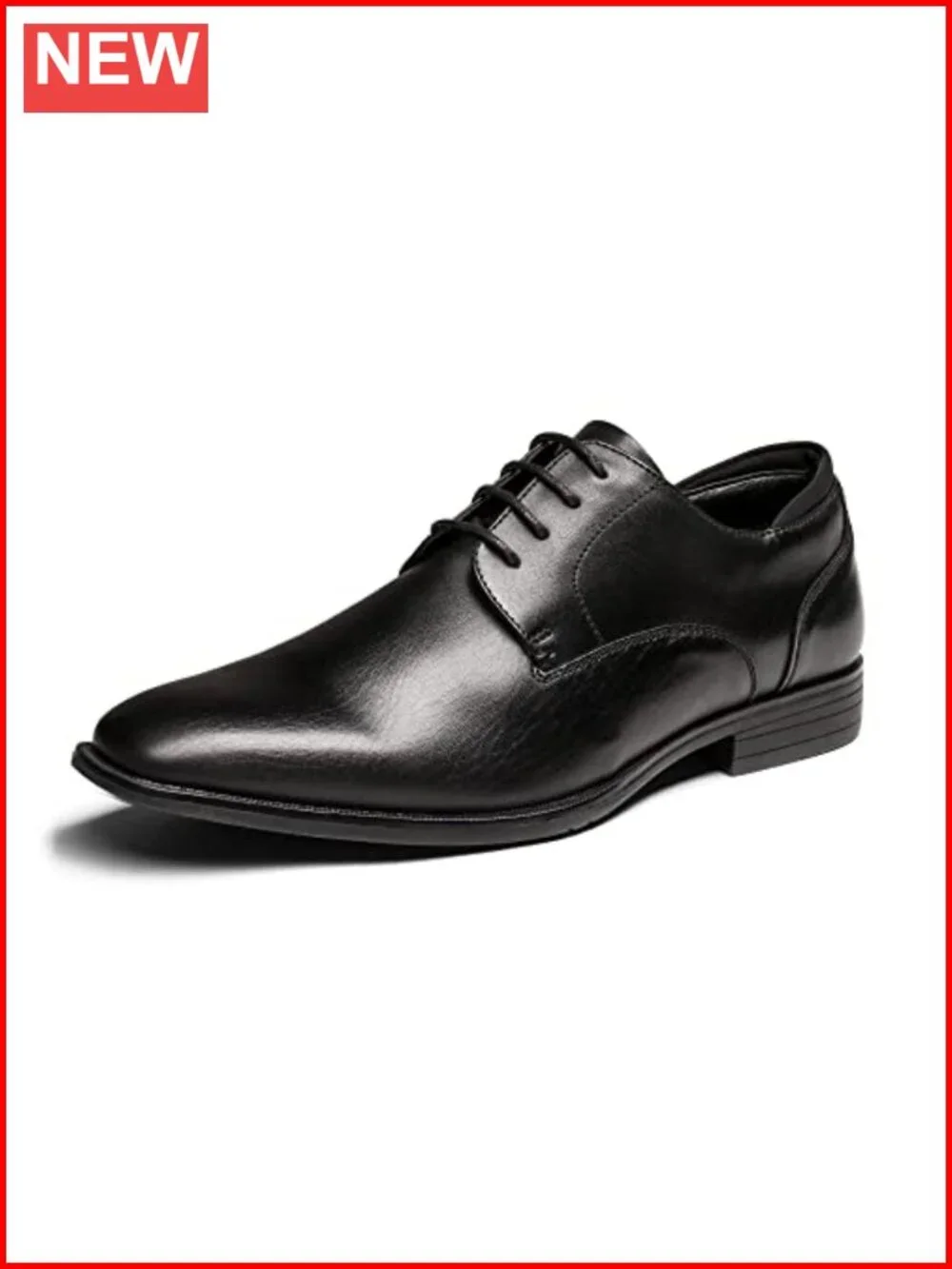 Men's Plain-Toe Derby Oxfords with PU Insole - Faux Leather